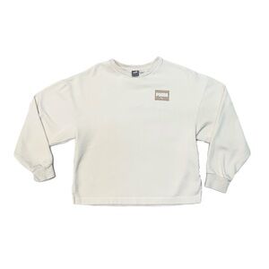 Puma Beige Logo Crewneck Sweatshirt